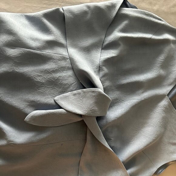 Tommy Bahama Ice Blue Midi Silk Dress Sz 16 - Picture 9 of 9